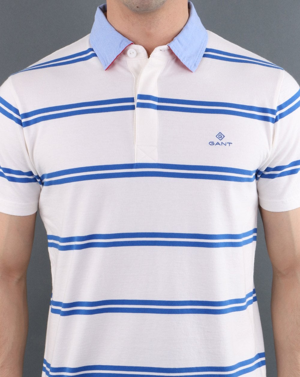 Gant Poloshirt mit Kontraststreifen Weiß