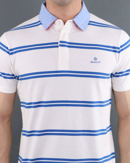 Gant Poloshirt mit Kontraststreifen Weiß