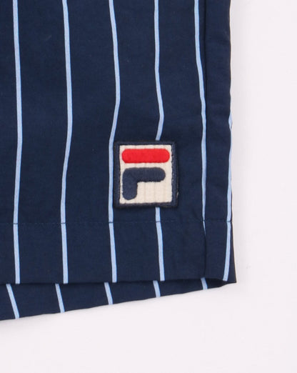 Fila Vintage Pinstripe Badeshorts Marineblau/Himmelblau