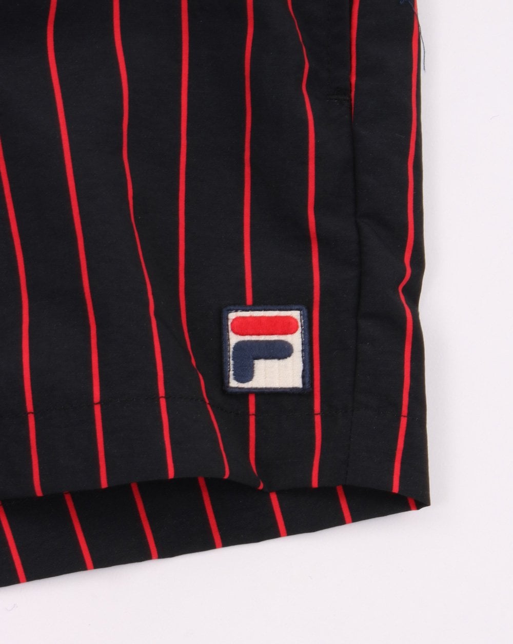 Fila Vintage Pinstripe Swim Shorts Black/Red