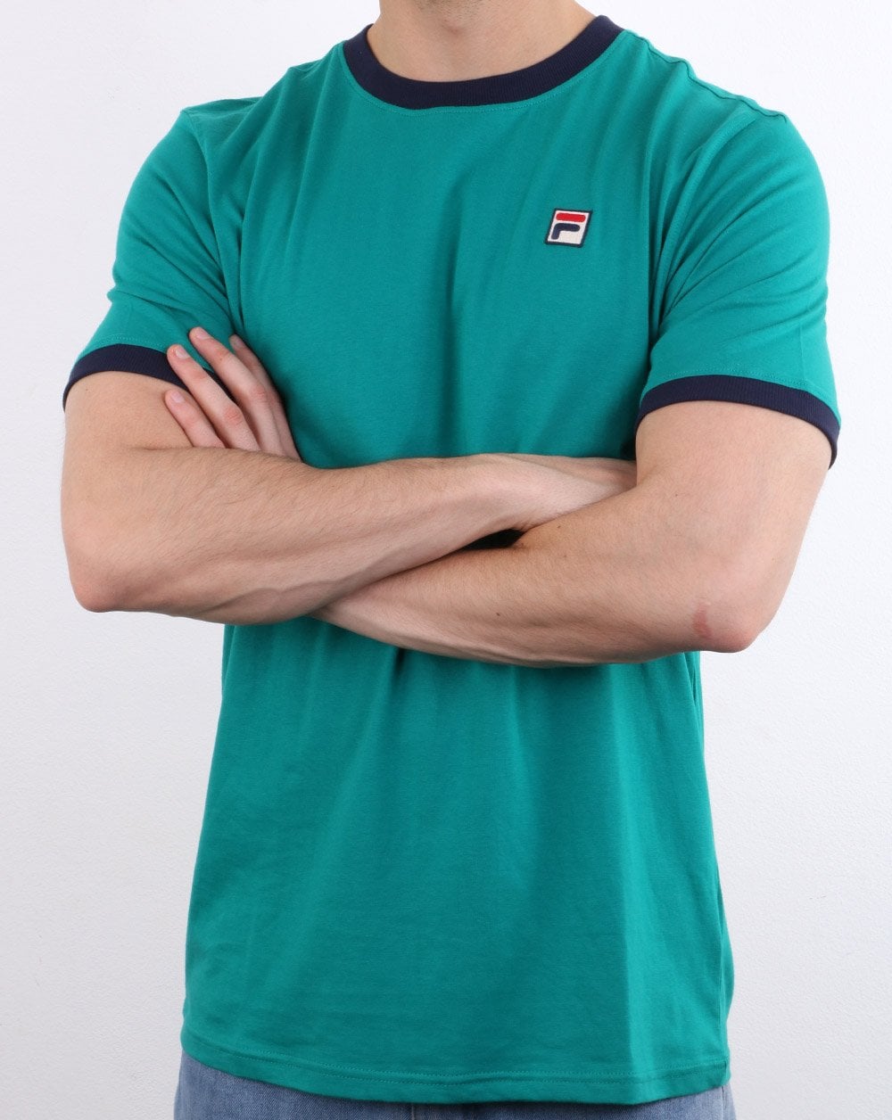 Fila Vintage Ringer T Shirt Emerald/Navy