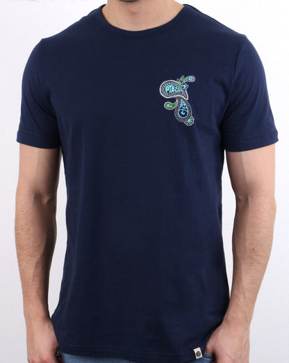 Pretty Green – Marshall – T-Shirt mit Rundhalsausschnitt, Marineblau