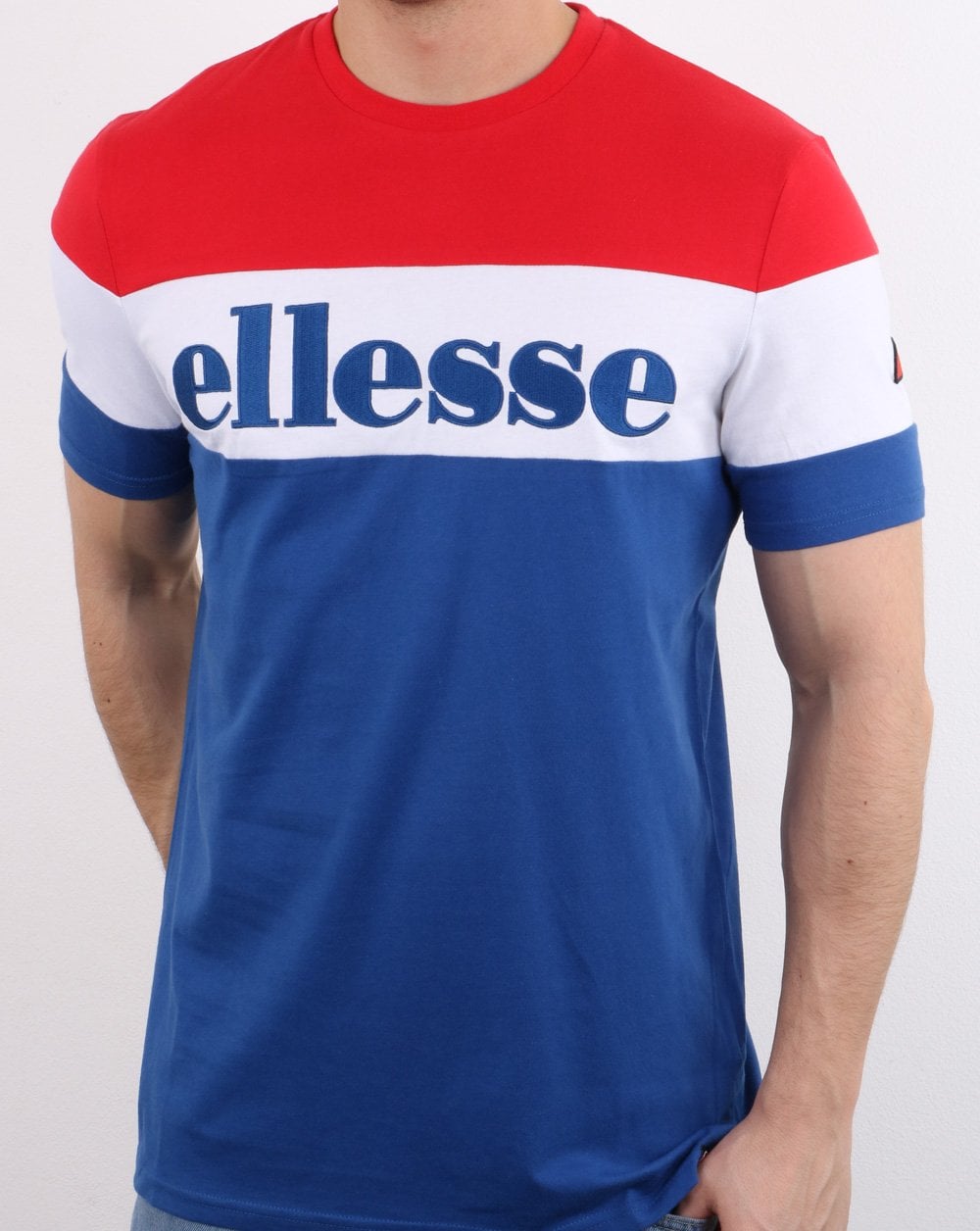 Ellesse Punto T Shirt Navy/White/Red
