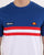 Ellesse Duo stripe T Shirt Blue/White