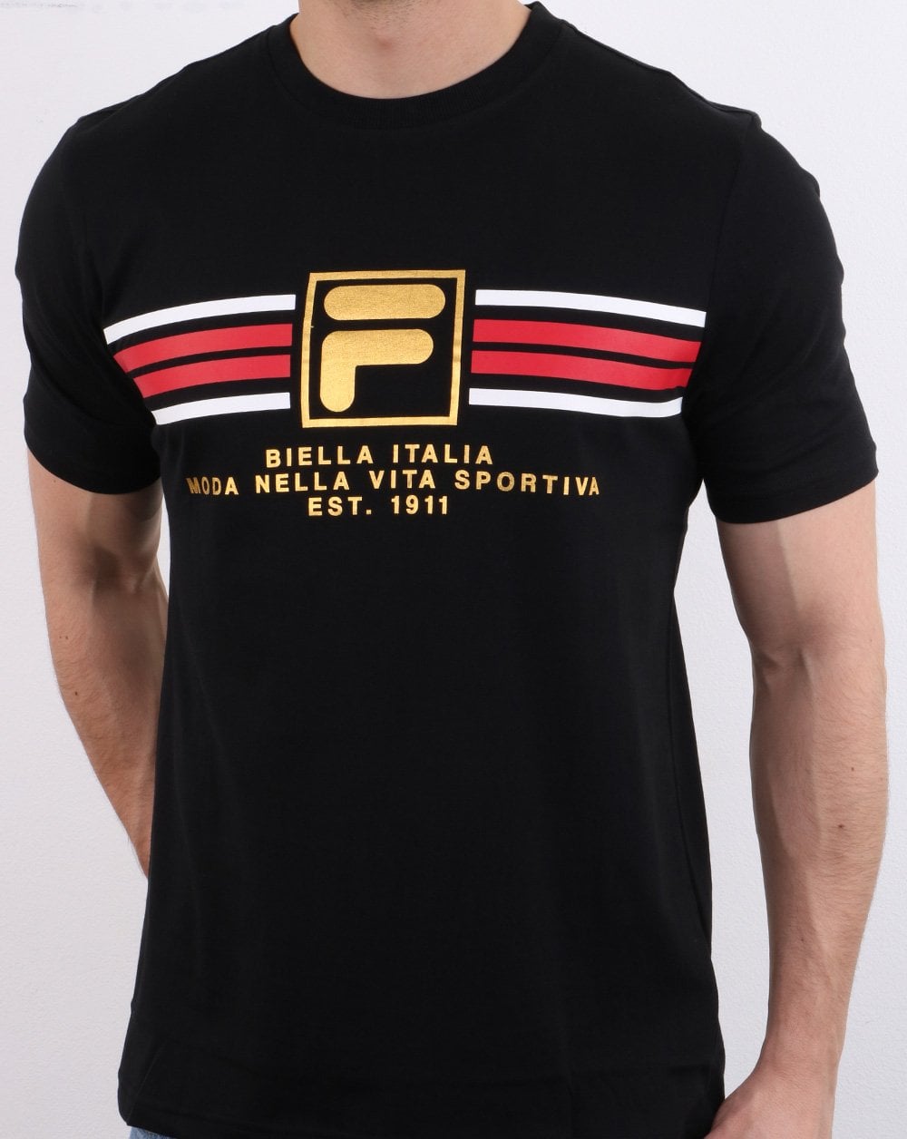 Fila Vintage Benz T-Shirt Schwarz