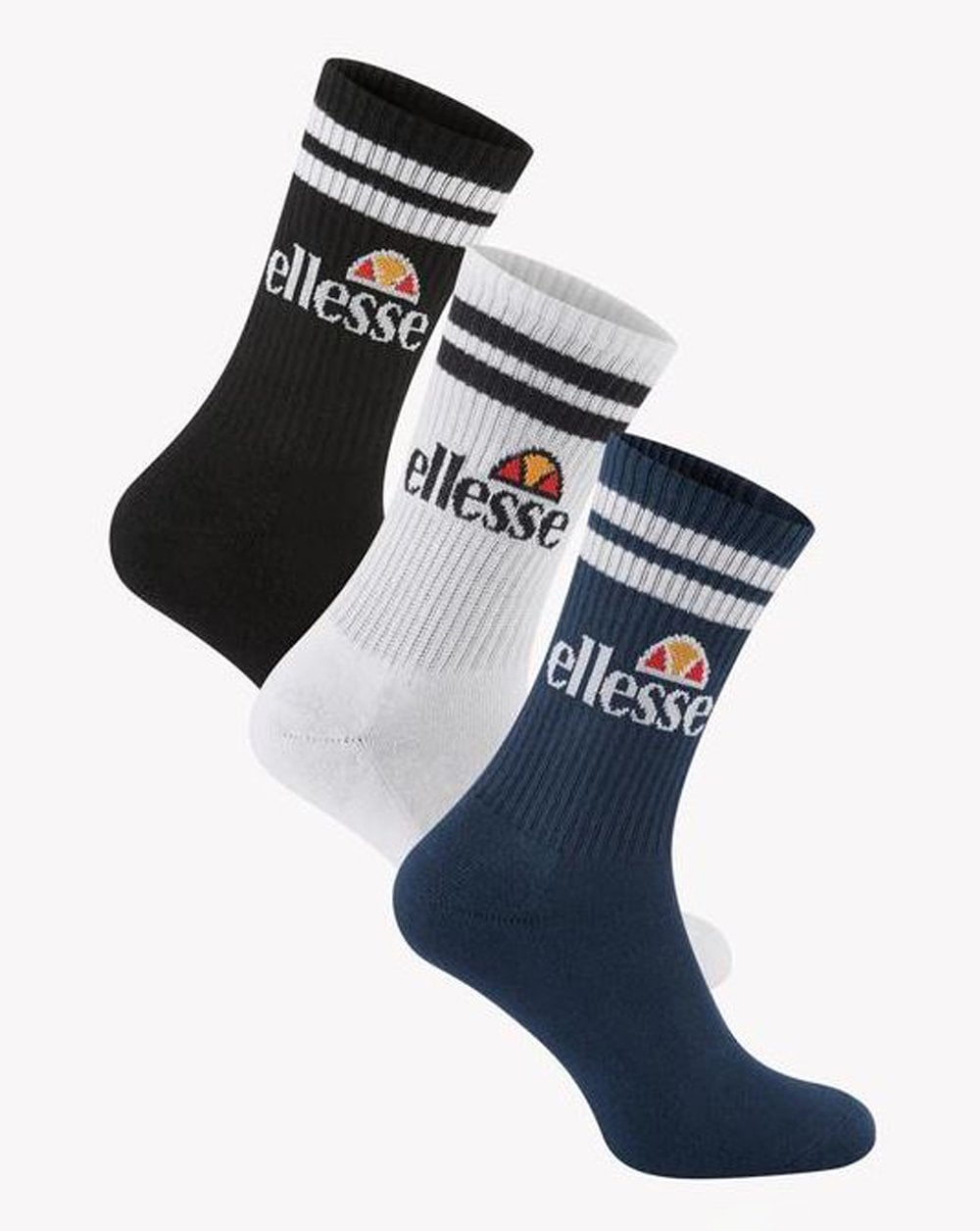 Ellesse Pullo 3er-Pack Socken Marineblau/Weiß/Schwarz