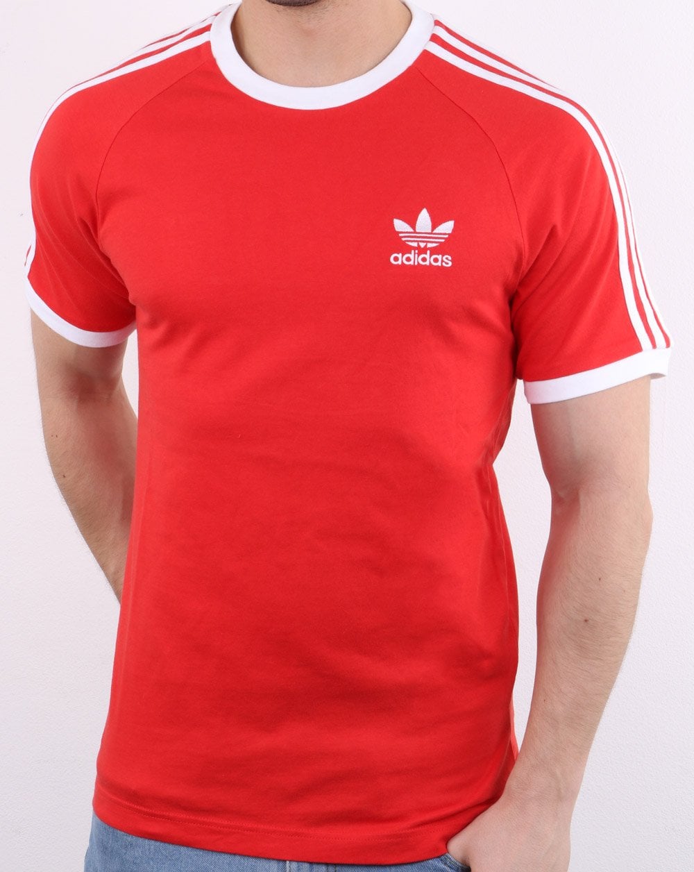 Adidas Originals 3-Streifen T-Shirt Frisches Rot