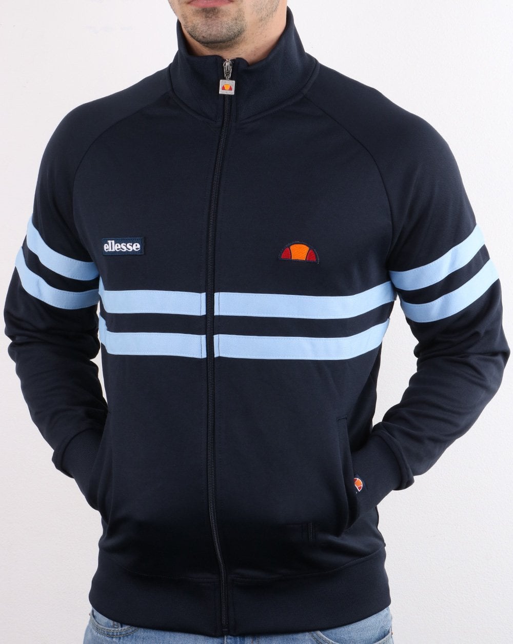Ellesse – Rimini Trainingsjacke, Marineblau/Himmelblau