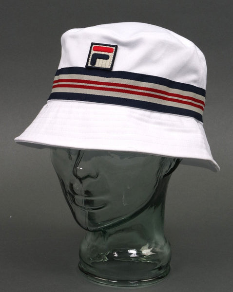 Fila Vintage Casp Bucket Hat White