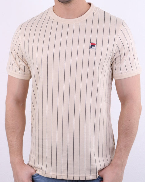 Fila Vintage Pinstripe T Shirt Ecru