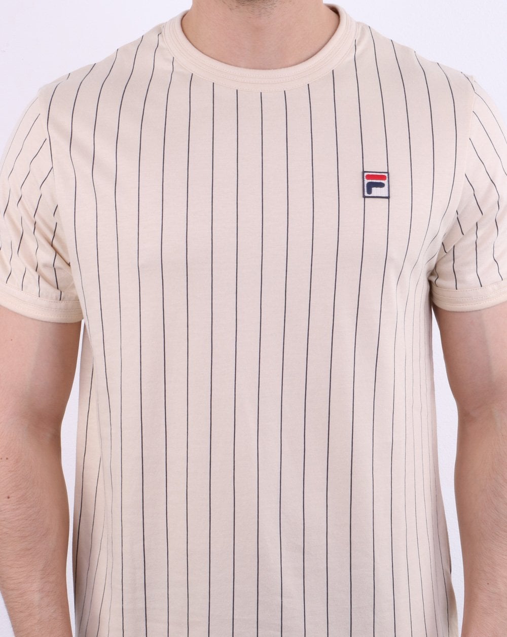 Fila Vintage Nadelstreifen-T-Shirt Ecru