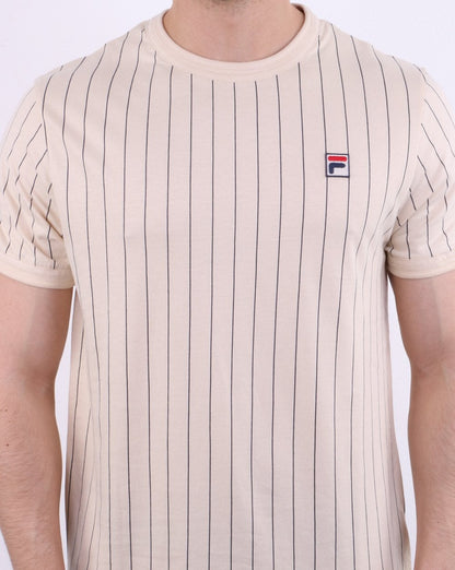Fila Vintage Nadelstreifen-T-Shirt Ecru
