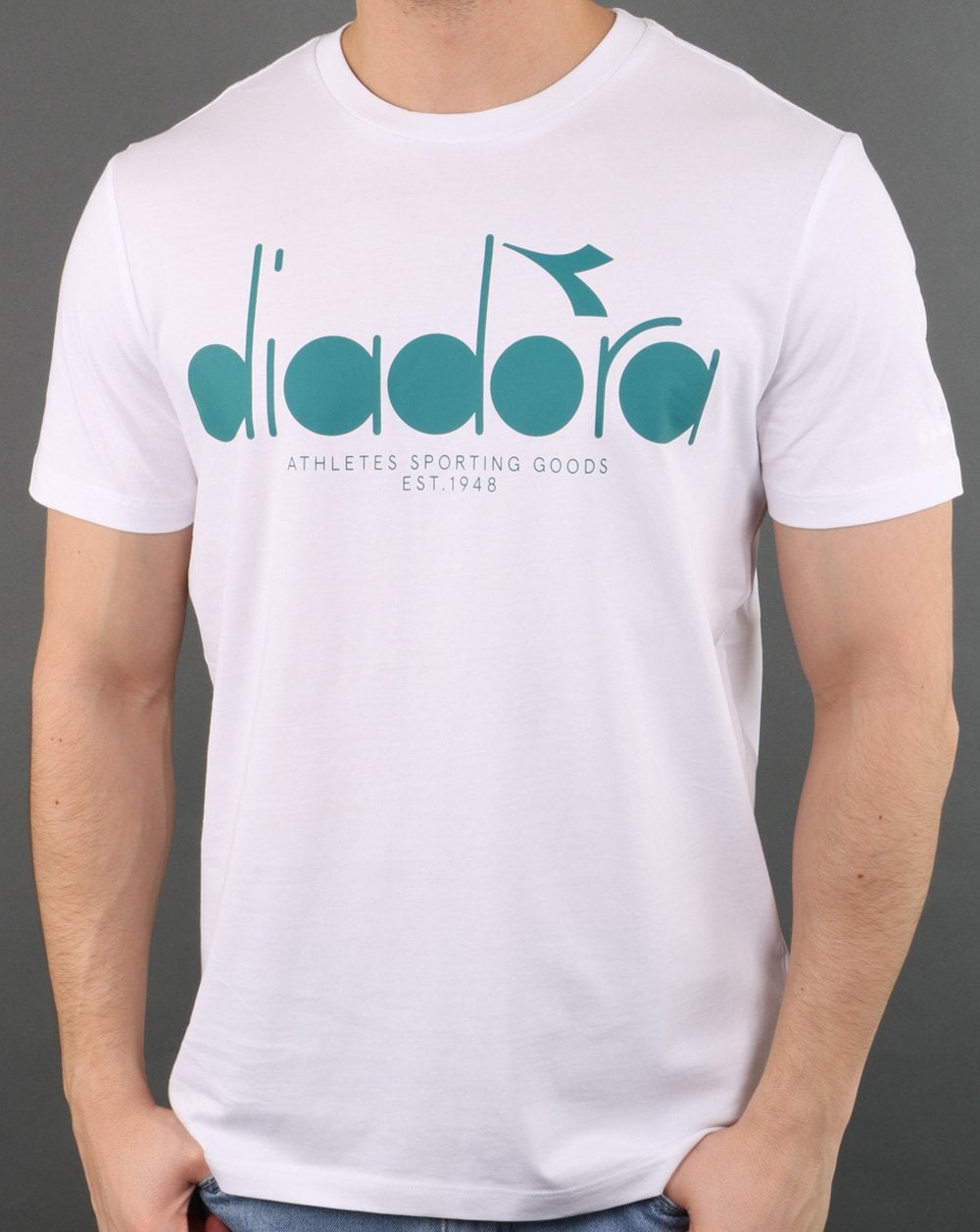 Diadora 5palle T-Shirt Optisches Weiß/Grün