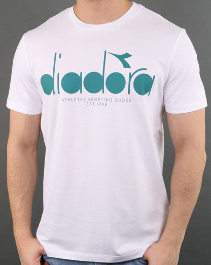 Diadora 5palle T-Shirt Optisches Weiß/Grün