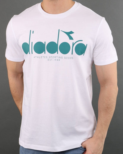 Diadora 5palle T-Shirt Optisches Weiß/Grün