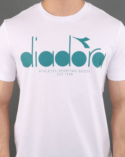 Diadora 5palle T-Shirt Optisches Weiß/Grün
