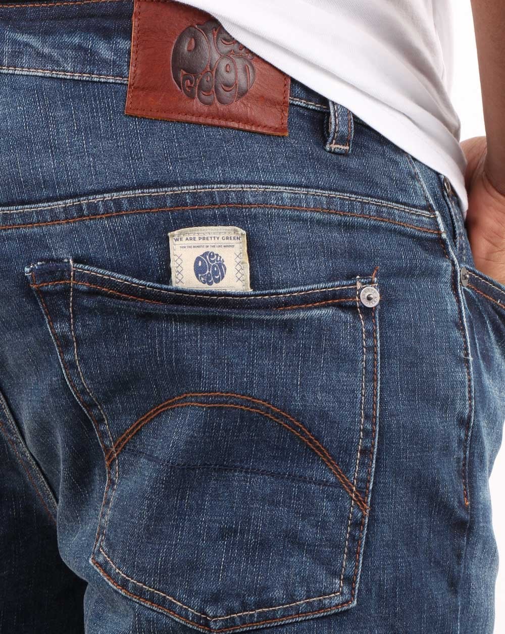 Pretty Green – Burnage – Jeans in regulärer Passform, 6-Monats-Waschung