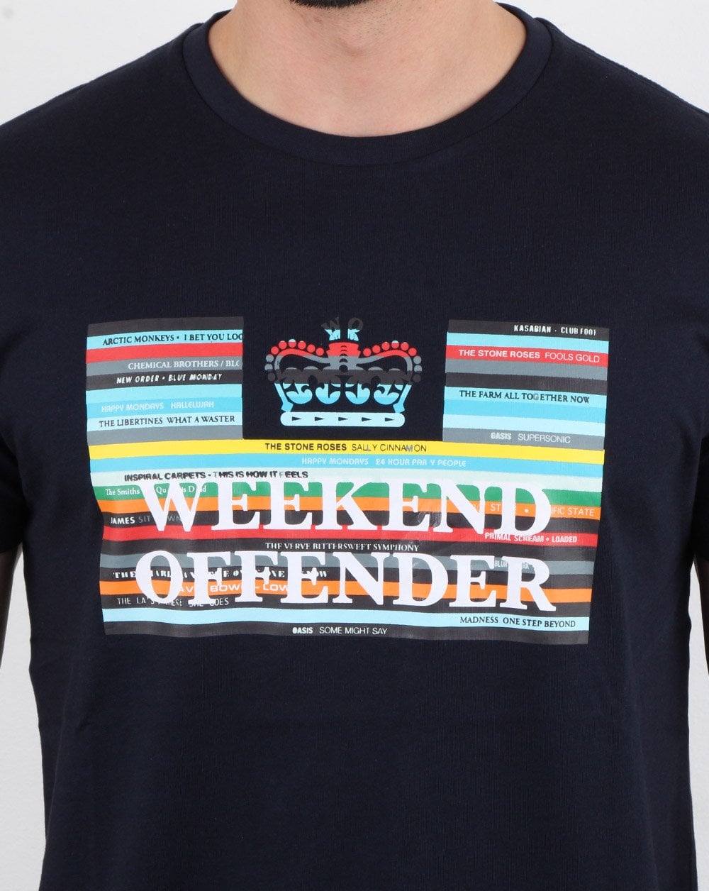 Weekend Offender Spines T-shirt Navy