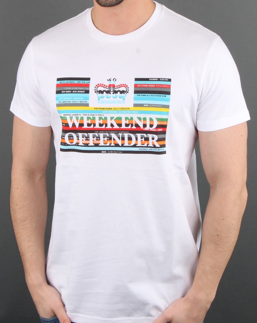 Weekend Offender Spines T-Shirt Weiß