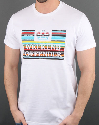 Weekend Offender Spines T-Shirt Weiß