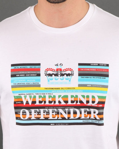 Weekend Offender Spines T-Shirt Weiß