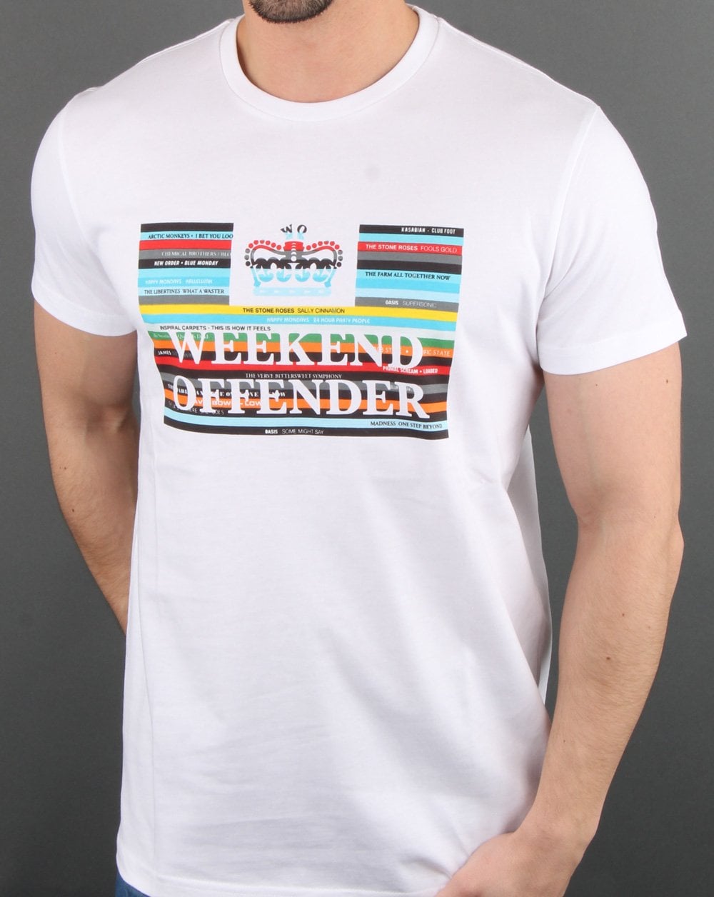 Weekend Offender Spines T-shirt White