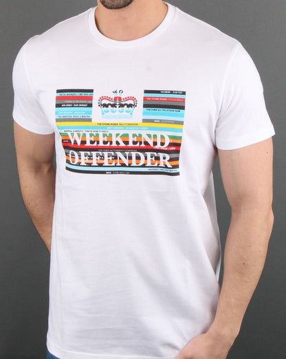 Weekend Offender Spines T-Shirt Weiß