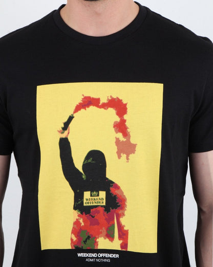 Weekend Offender Flare T-Shirt Schwarz