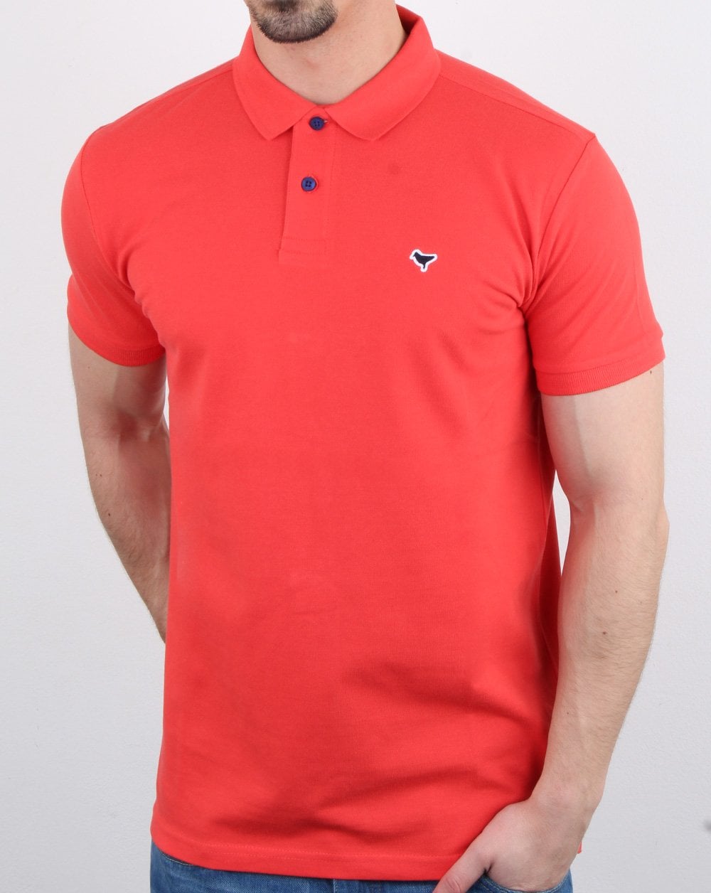 Weekend Offender – Poloshirt „Dove“ in Dunkelkoralle