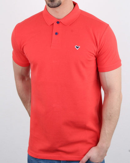 Weekend Offender – Poloshirt „Dove“ in Dunkelkoralle