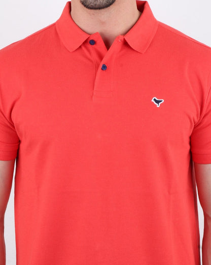 Weekend Offender – Poloshirt „Dove“ in Dunkelkoralle