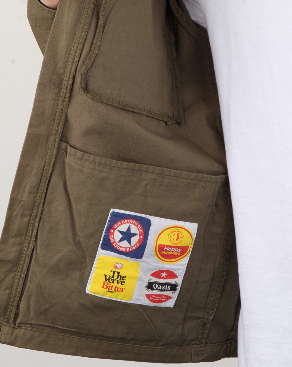 Weekend Offender Overshirt-Jacke mit Reißverschluss in Khaki