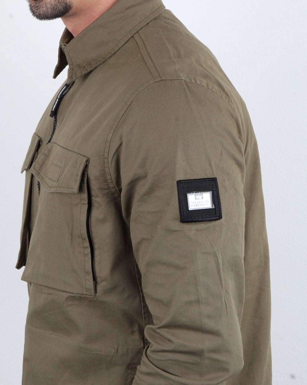 Weekend Offender Overshirt Zip Jacket Khaki