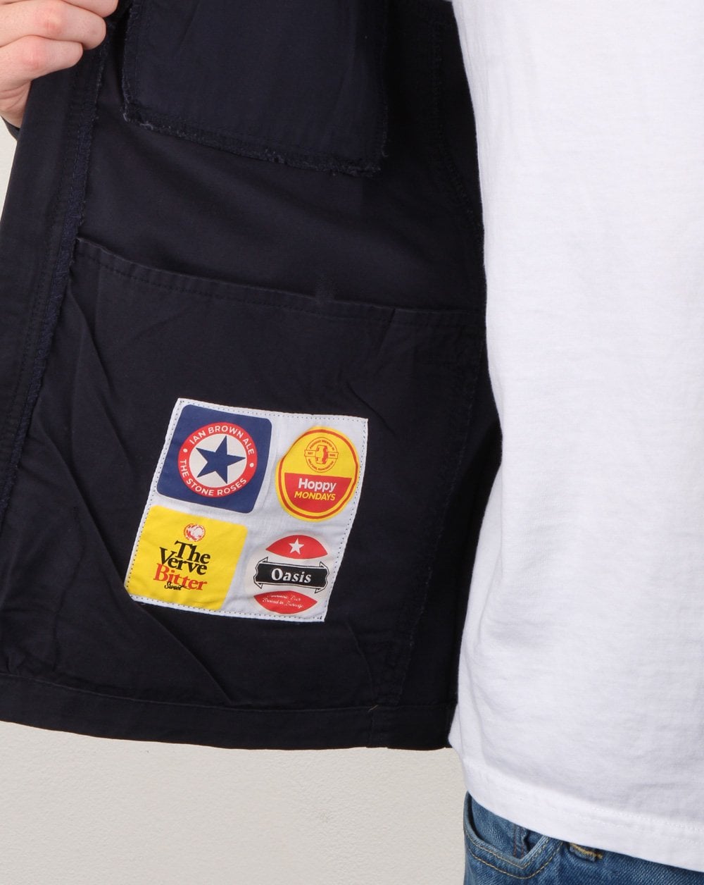 Weekend Offender Overshirt-Jacke mit Reißverschluss, Marineblau