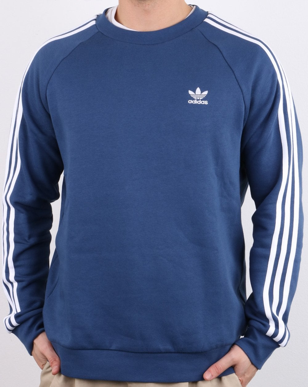 Adidas Originals 3-Streifen Crew Sweat Nachtmarine
