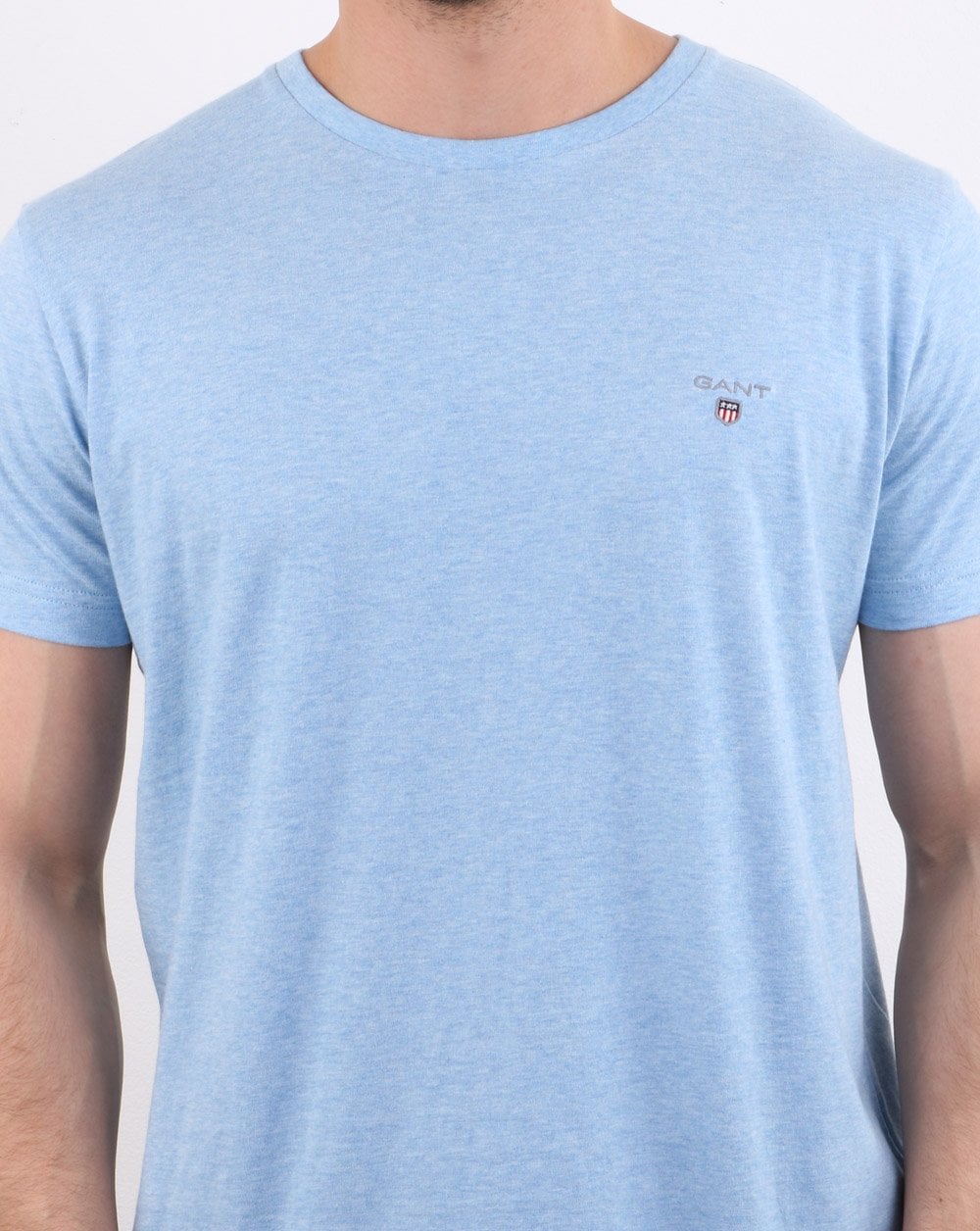 Gant Solid Crew Neck T-Shirt Hellblau