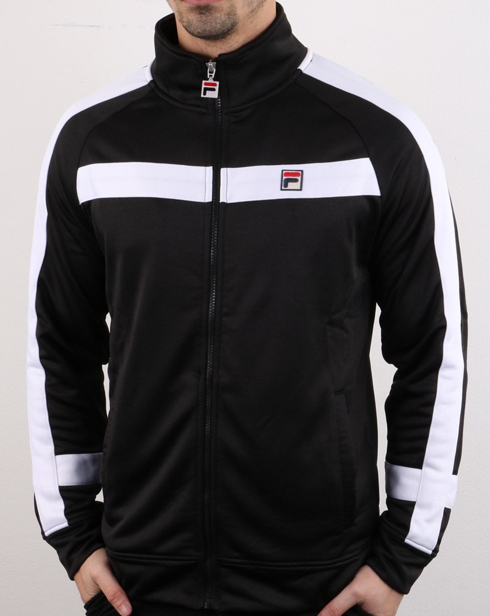 Fila Vintage Renzo Track Top Black/White