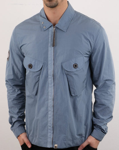 Pretty Green Jacke mit Metallreißverschluss, Blau