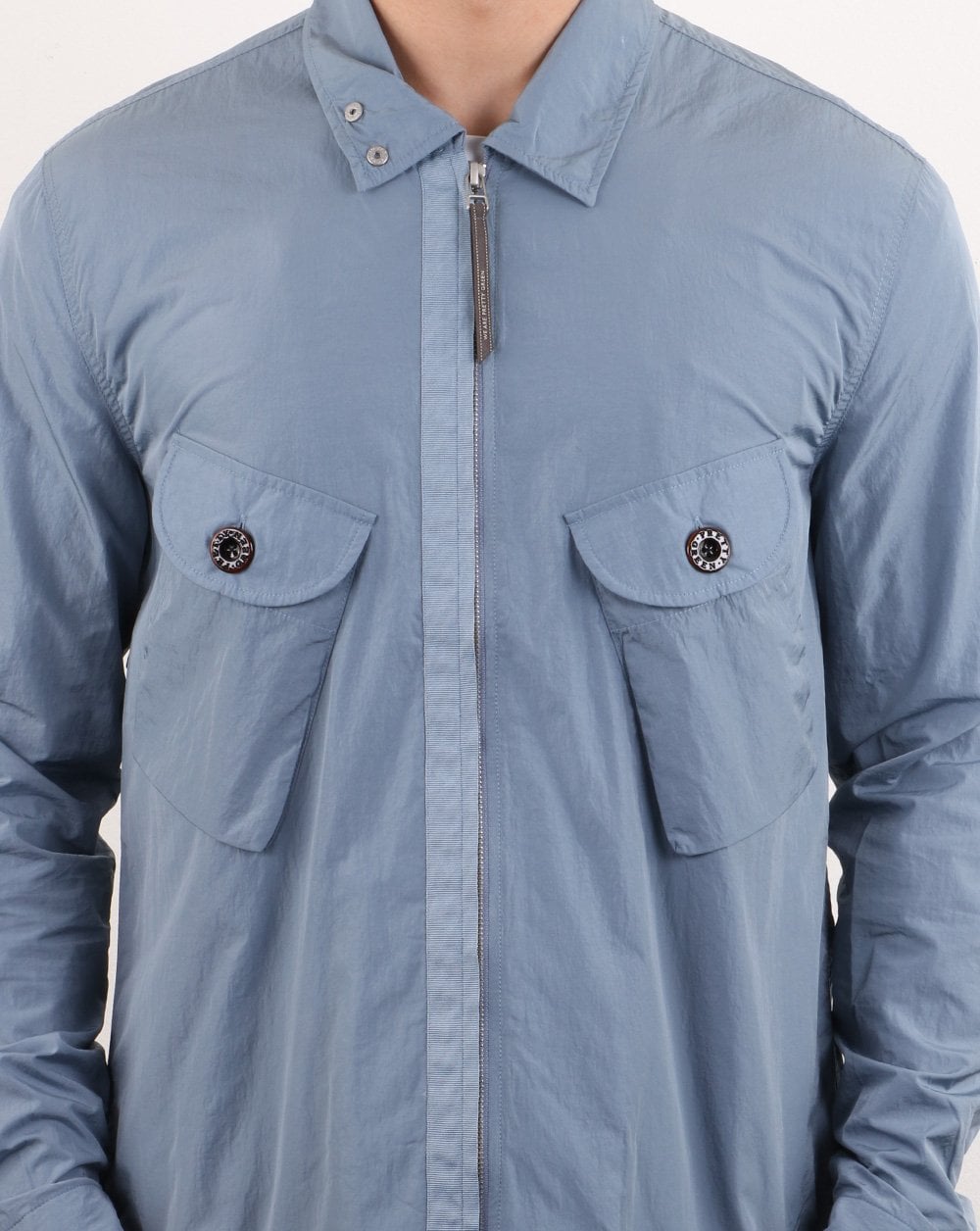 Pretty Green Jacke mit Metallreißverschluss, Blau