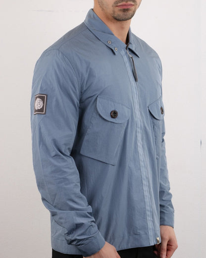 Pretty Green Jacke mit Metallreißverschluss, Blau