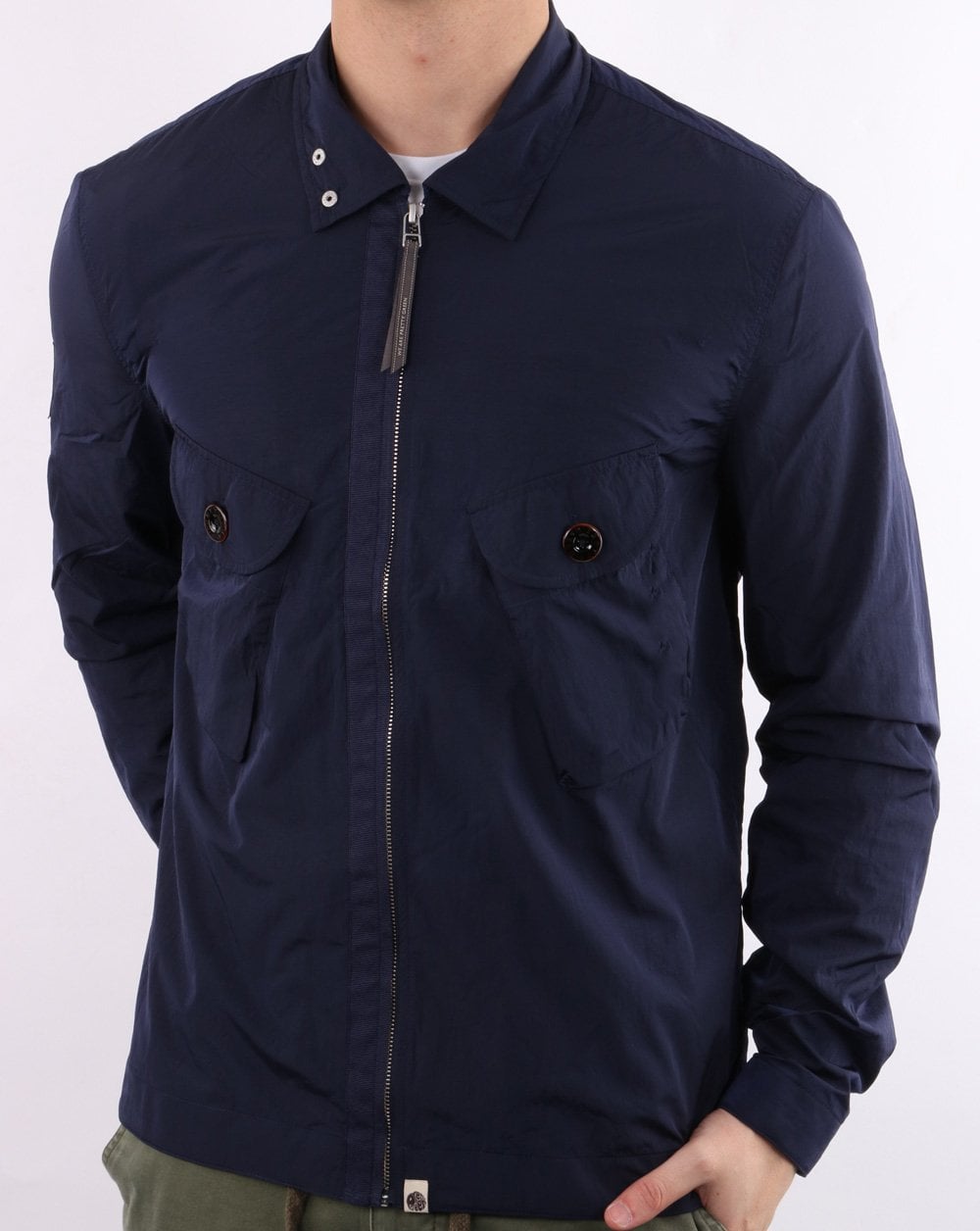 Pretty Green Jacke mit Metallreißverschluss, Marineblau