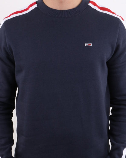 Tommy Hilfiger – Sweatshirt mit Streifen in Marineblau