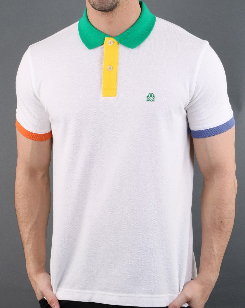 Benetton Poloshirt Off White