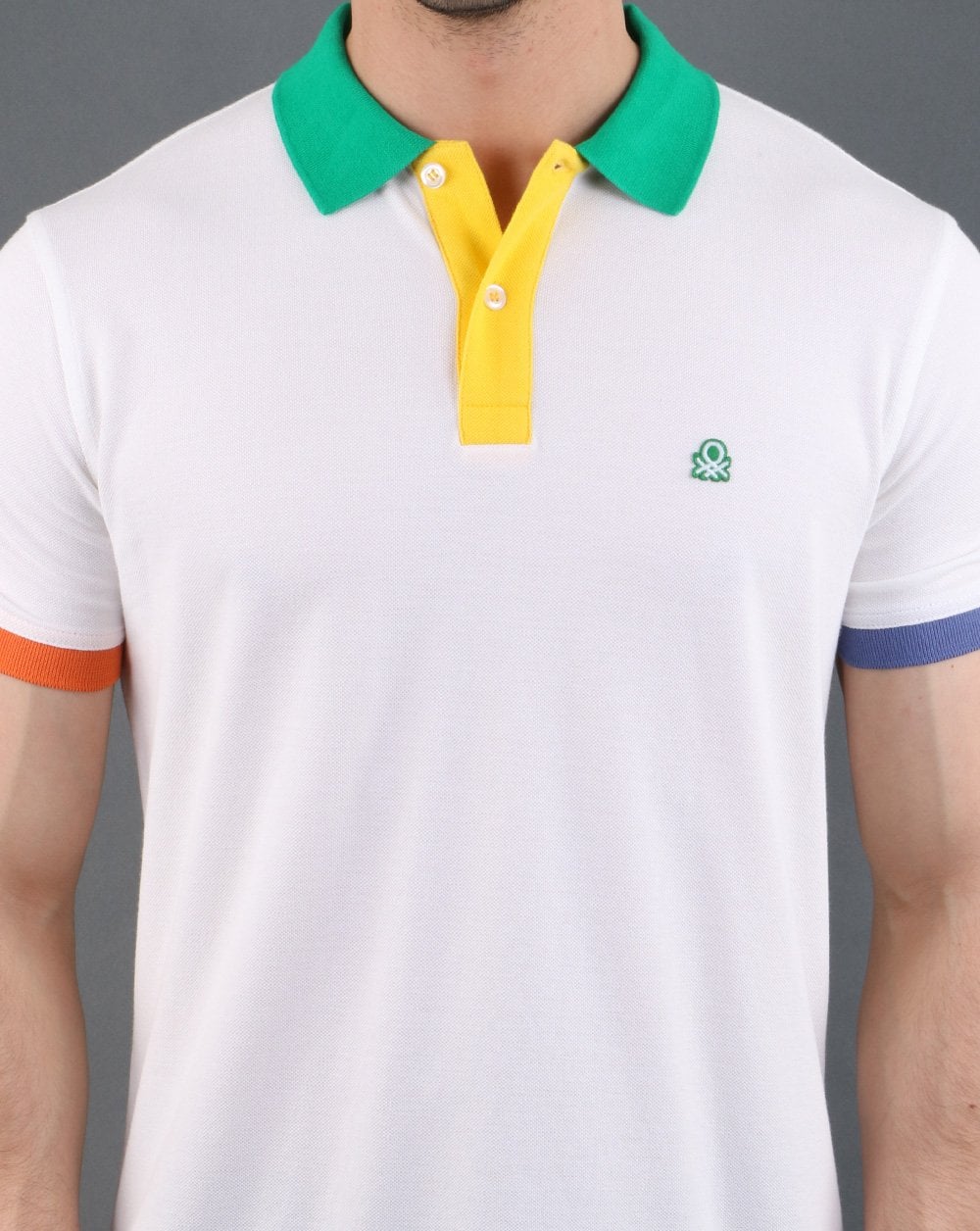 Benetton Polo Shirt Off White