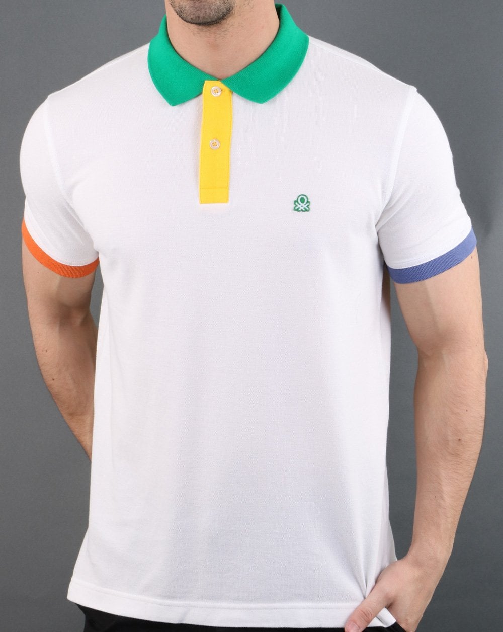 Benetton Poloshirt Off White