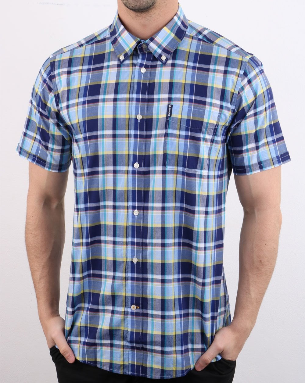 Barbour Madras Shirt Sky
