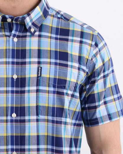 Barbour Madras Hemd Himmelblau