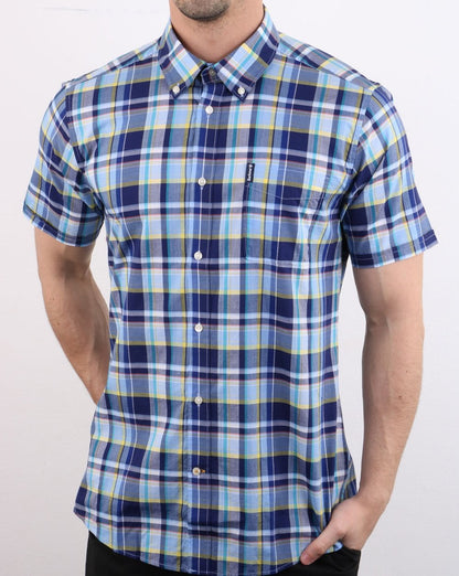 Barbour Madras Hemd Himmelblau