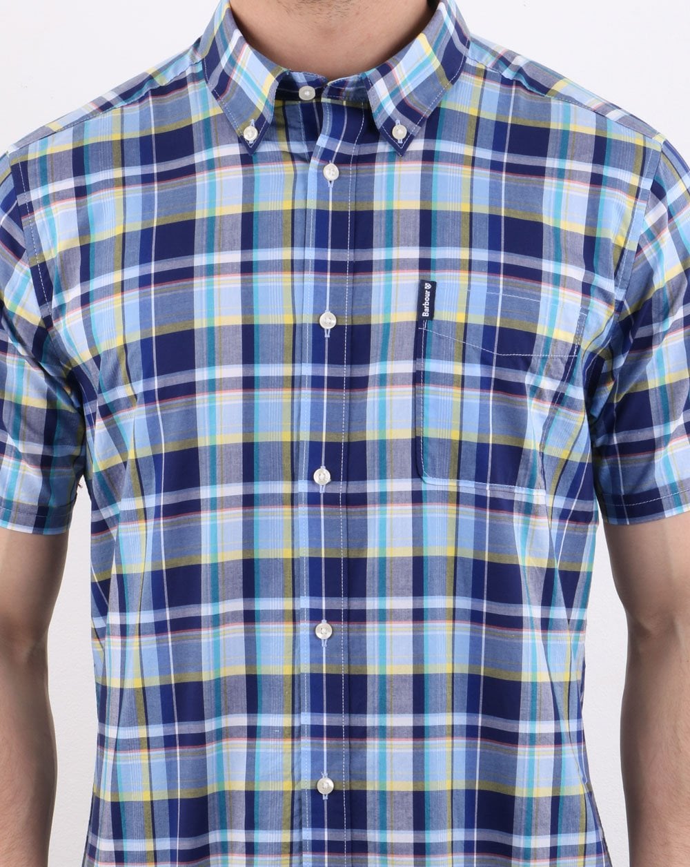 Barbour Madras Shirt Sky