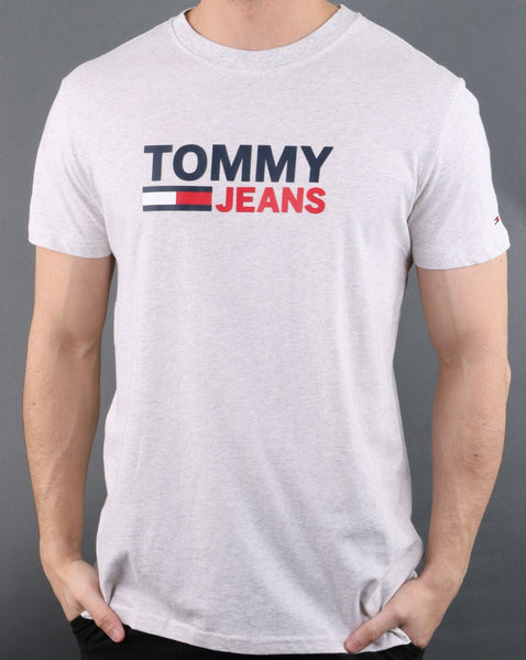 Tommy Hilfiger Corp Logo T-shirt Light Grey